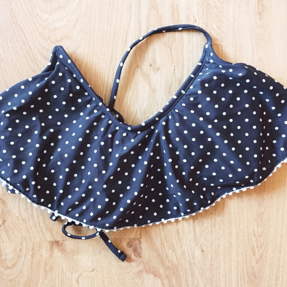 Polka dotted bikini top